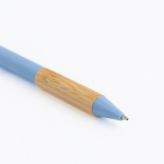 Kugelschreiber mit Bambus Griff und transparentem Clip