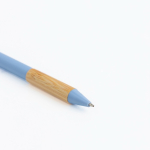 Kugelschreiber mit Bambus Griff und transparentem Clip