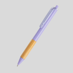 Kugelschreiber mit Bambus Griff und transparentem Clip