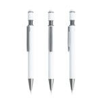 Kugelschreiber aus recyceltem Aluminium mit Spinner farbe weiß