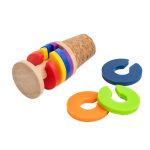 Korken für Flasche mit farbigen Glasmarkier-Ringen