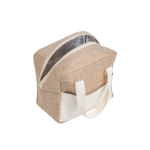 Kühltasche mit kurzen Tragegriffen und Aluminium Isolierung farbe beige
