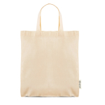 Tasche mit kurzen Henkeln aus recycelten Materialien 140 g/m² farbe beige