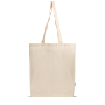Tasche mit Bodenfalte und langen Henkeln 140 g/m² farbe beige