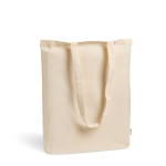 Tasche mit Bodenfalte und langen Henkeln 140 g/m² farbe beige