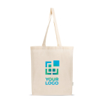 Tasche mit Bodenfalte und langen Henkeln 140 g/m²