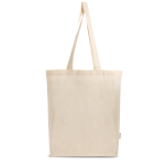 Tasche mit vollständiger Bodenfalte und langen Henkeln 140 g/m² farbe beige