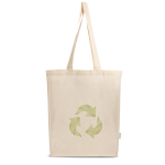 Tasche mit vollständiger Bodenfalte und langen Henkeln 140 g/m²