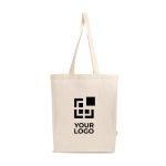 Tasche mit vollständiger Bodenfalte und langen Henkeln 140 g/m²