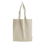 Melange Tasche aus recycelter Baumwolle mit langen Henkeln farbe olivgrün