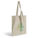 Melange Tasche aus recycelter Baumwolle mit langen Henkeln