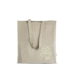 Melange Tasche aus recycelter Baumwolle mit langen Henkeln