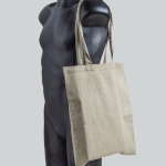 Melange Tasche aus recycelter Baumwolle mit langen Henkeln