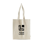 Melange Tasche aus recycelter Baumwolle mit langen Henkeln