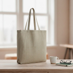 Tasche aus recycelter Baumwolle Mélange mit langen Henkeln