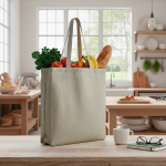 Tasche aus recycelter Baumwolle Mélange mit langen Henkeln