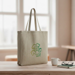 Tasche aus recycelter Baumwolle Mélange mit langen Henkeln
