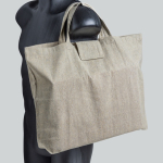 Faltbare Tasche aus recycelter Baumwolle mit kurzen Henkeln