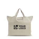 Faltbare Tasche aus recycelter Baumwolle mit kurzen Henkeln