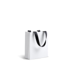 Premium Papiertüte matt mit Stoffgriffen 4 kg farbe weiß