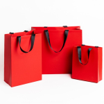 Premium Papiertüte matt mit Stoffgriffen 4 kg