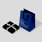 Premium Papiertüte matt mit Stoffgriffen 4 kg