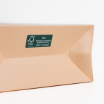 Premium Papiertüte matt mit Stoffgriffen 4 kg