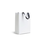 Premium Papiertüte matt mit Stoffgriffen 7 kg farbe weiß