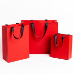 Premium Papiertüte matt mit Stoffgriffen 7 kg