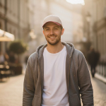 Zweifarbige Sportkappe 6 Panel aus Baumwolle