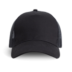 Trucker Cap 5 Panel mit Snapback und gebogenem Schirm farbe schwarz