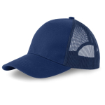 Trucker Cap 5 Panel mit Snapback und gebogenem Schirm farbe marineblau