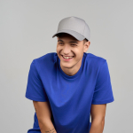 Strukturierte Baseballkappe mit 5 Segmenten und Klettverschluss