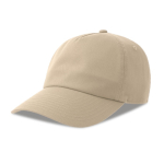 Dad Hat Kappe 5 Panel aus recycelter Baumwolle farbe beige