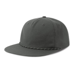 Unstrukturierte 5-Panel-Cap mit recyceltem Flatbrim-Schirm ReTraze® farbe dunkelgrau