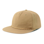 Unstrukturierte 5-Panel-Cap mit recyceltem Flatbrim-Schirm ReTraze® farbe khaki