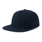Unstrukturierte 5-Panel-Cap mit recyceltem Flatbrim-Schirm ReTraze® farbe marineblau