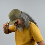 Unstrukturierte 5-Panel-Cap mit recyceltem Flatbrim-Schirm ReTraze®