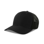 Ökologische Trucker-Cap mit 6 Paneelen und UPF50-Sonnenschutz farbe schwarz