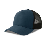 Ökologische Trucker-Kappe mit 5 Panels und UPF50-Sonnenschutz farbe marineblau