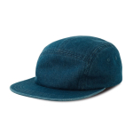 Unstrukturierte 5-Panel-Camper-Kappe mit flachem Schirm farbe jeansblau
