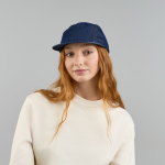 Unstrukturierte 5-Panel-Camper-Kappe mit flachem Schirm