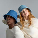 Panamahut aus Denim aus recycelter Baumwolle, gefärbt mit DyStar®