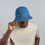 Panamahut aus Denim aus recycelter Baumwolle, gefärbt mit DyStar®