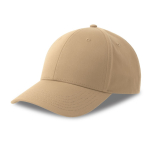 Baseballkappe aus ökologischem Polyester, 6-Panel und Klettverschluss farbe khaki