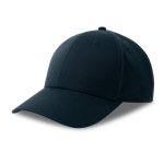 Baseballkappe aus ökologischem Polyester, 6-Panel und Klettverschluss farbe marineblau