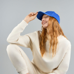 Baseballkappe aus ökologischem Polyester, 6-Panel und Klettverschluss