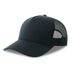 Trucker-Cap aus recyceltem Polyester mit 5 Panels und Netzrückseite farbe marineblau