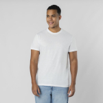 Weißes T Shirt kurzarm mit Rundhals 150 g m²