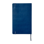 Moleskine Notizbuch im grossen Format mit Gummiband, liniert farbe blau zweite Rückansicht